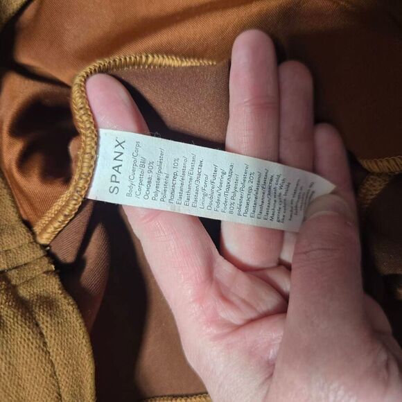 Spanx Rich Caramel Faux Suede Flare Pants - Picture 5 of 5